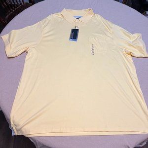 Roundtree and York Performance Polo-Pale Yellow -Size  3XLT